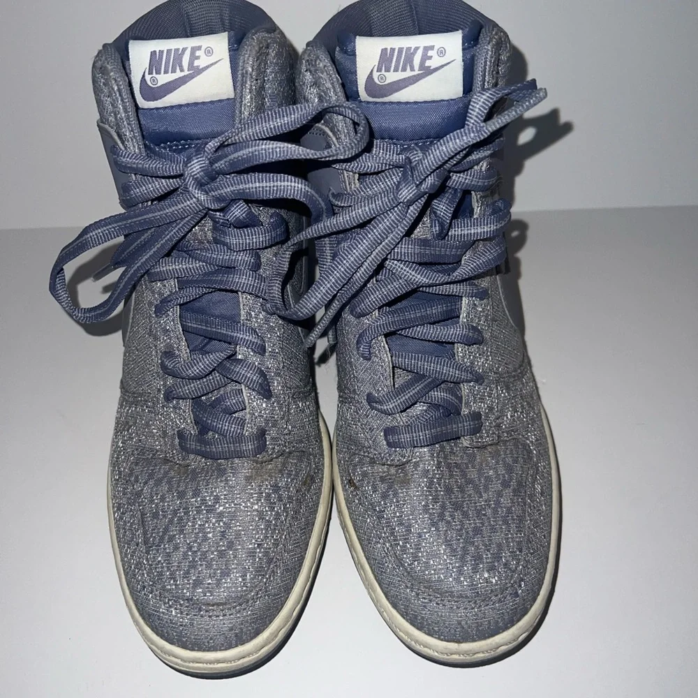 Nike Women's High-Top Wedge Athletic Shoes in Slate Gray